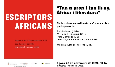 cartell taula rodona sobre literatura africana_23 nov 23