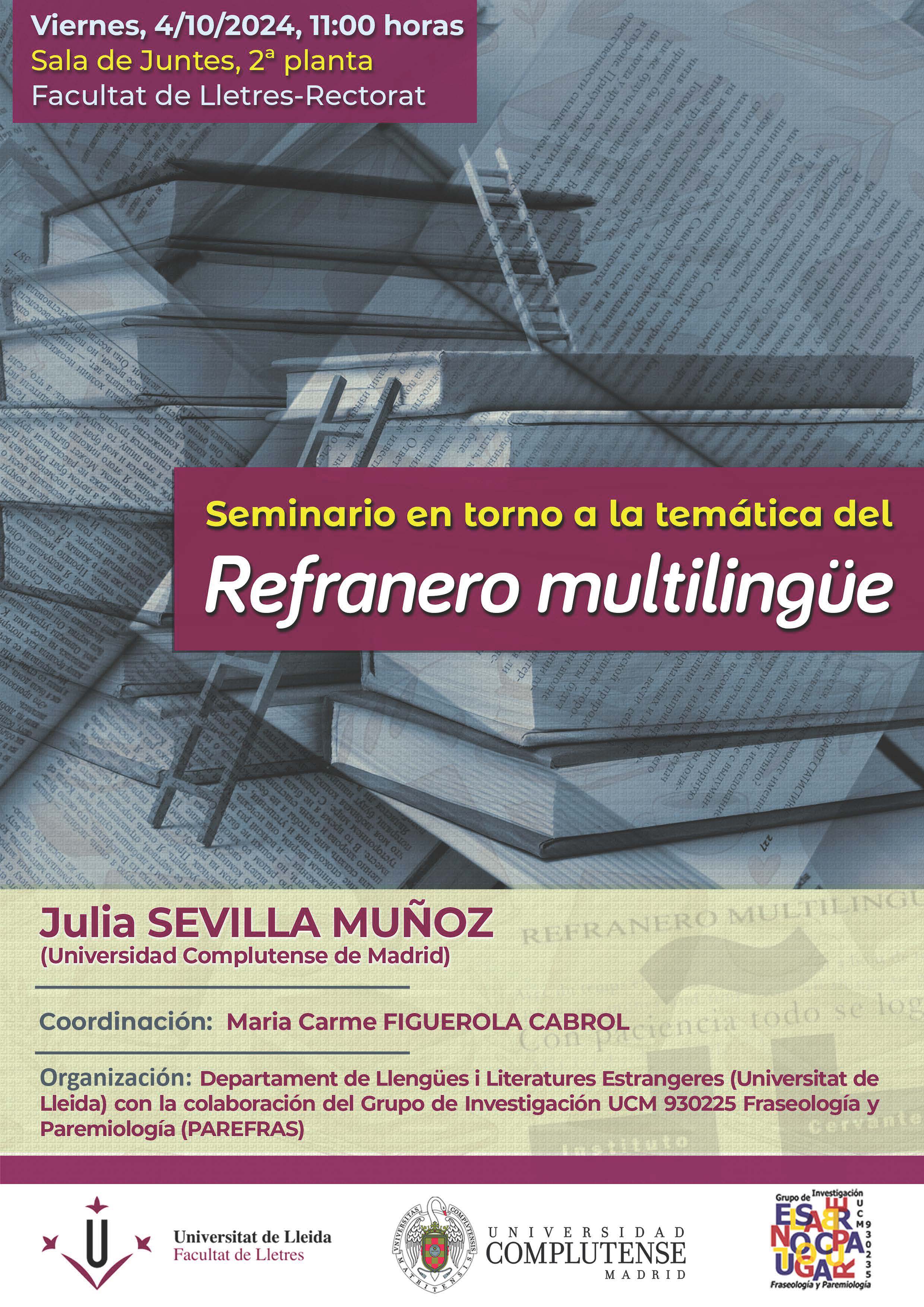 Seminario Lleida REFRANERO 4.10.2024-CARTEL